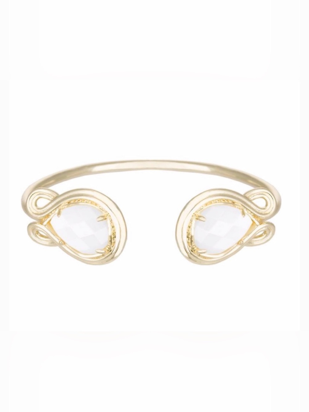 NWT Kendra Scott Andy Cuff Bracelet in White